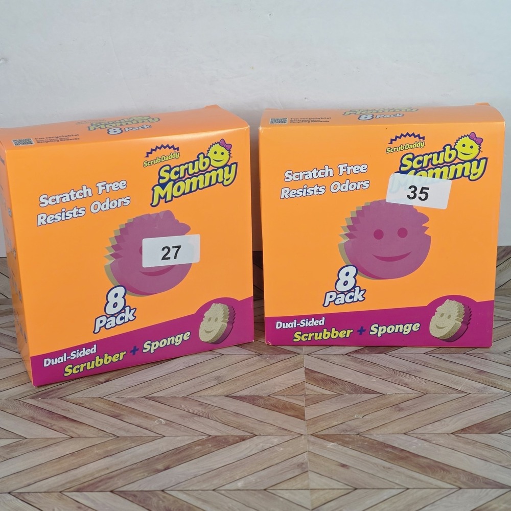 2 Pack Scrub Daddy Mommy 8ct Sponges Dual sided Dish scrubber Total 16 pcs NEW